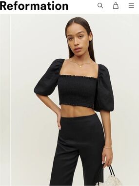 Reformation Scarlett Linen Two Piece